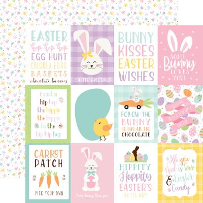 Echo Park Welcome Easter Designpapier - 3x4 Journaling Cards